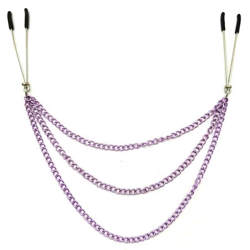 Metal Chain Nipple Clamps Clips BDSM Teasing Adult Toys