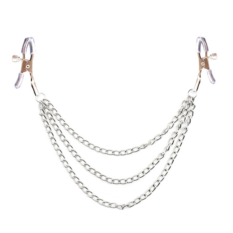 Metal Chain Nipple Clamps Clips BDSM Teasing Adult Toys