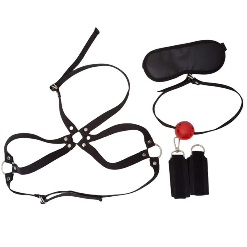 BDSM 4pcs Adult Sex Toys Games Handcuffs Bondage Gear Set