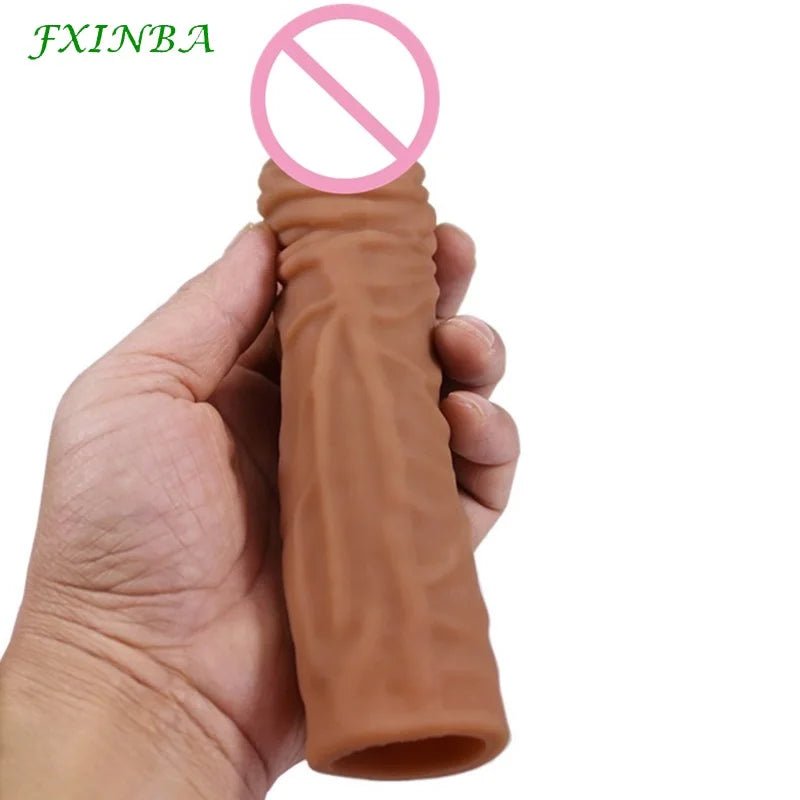 FXINBA New Realistic Extender Sleeve For Delay Enhancement