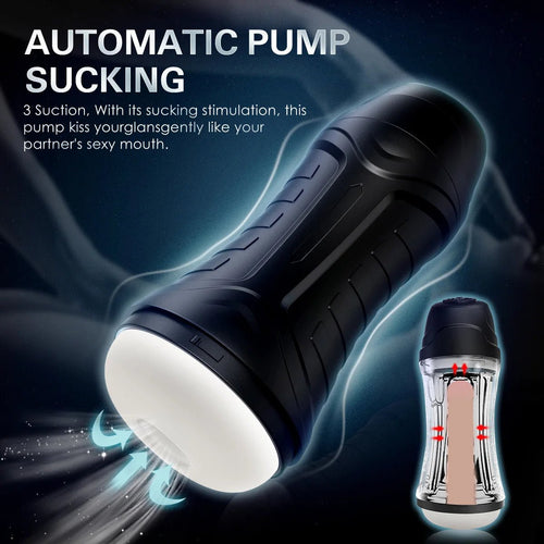 Automatic Pump Sucking Oral Cup Vibrator for Pleasure