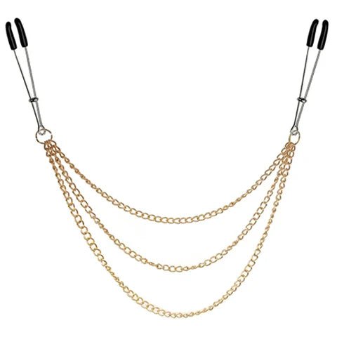 Metal Chain Nipple Clamps Clips BDSM Teasing Adult Toys