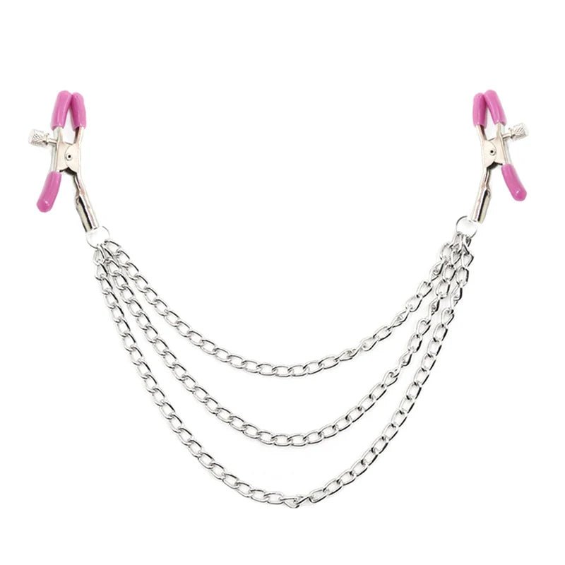 Metal Chain Nipple Clamps Clips BDSM Teasing Adult Toys