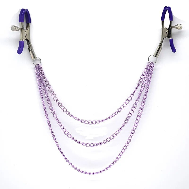 Metal Chain Nipple Clamps Clips BDSM Teasing Adult Toys