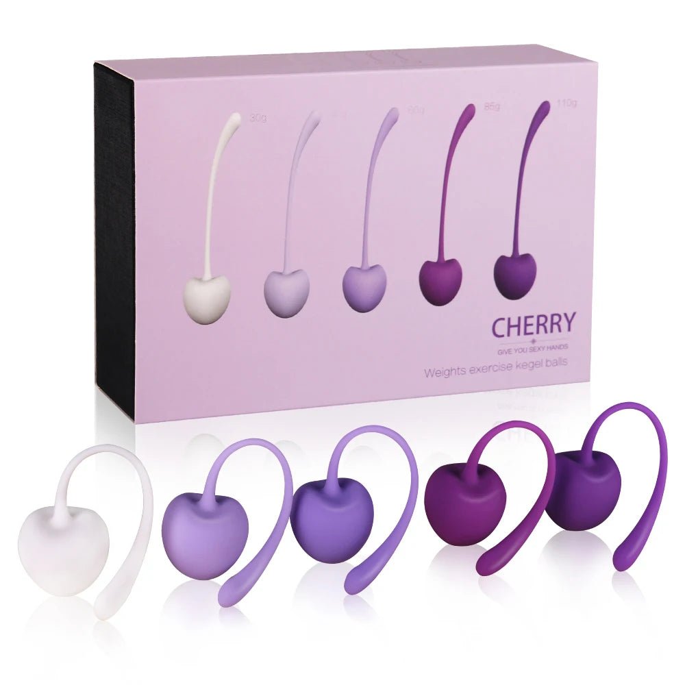 5pcs/set Smart Kegel Balls Tightening Exercise Kit Cherry