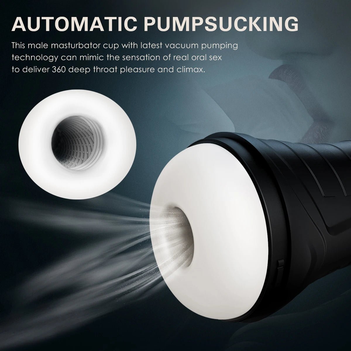 Automatic Pump Sucking Oral Cup Vibrator for Pleasure