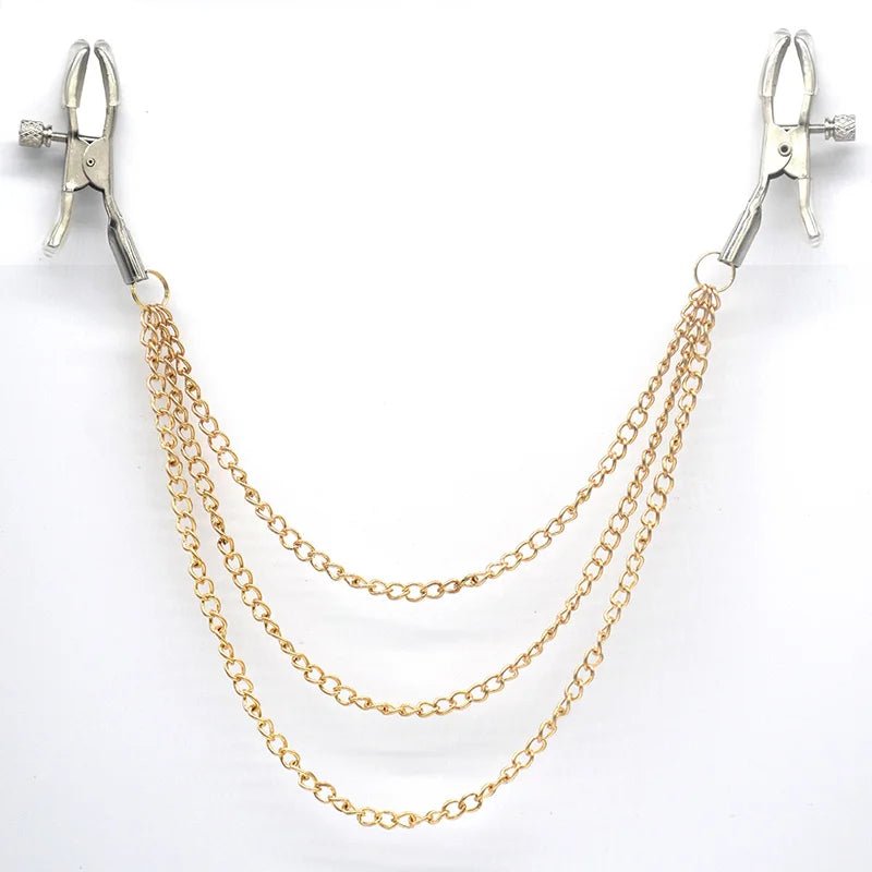 Metal Chain Nipple Clamps Clips BDSM Teasing Adult Toys