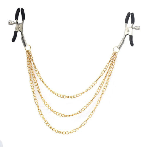 Metal Chain Nipple Clamps Clips BDSM Teasing Adult Toys
