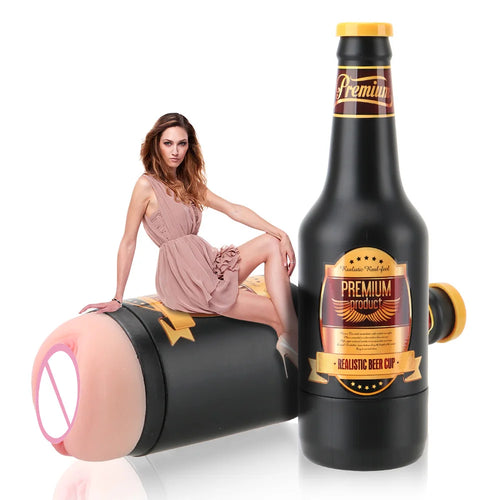 Alluring Beer Bottle Male Pleasure Device Real Delight Toy