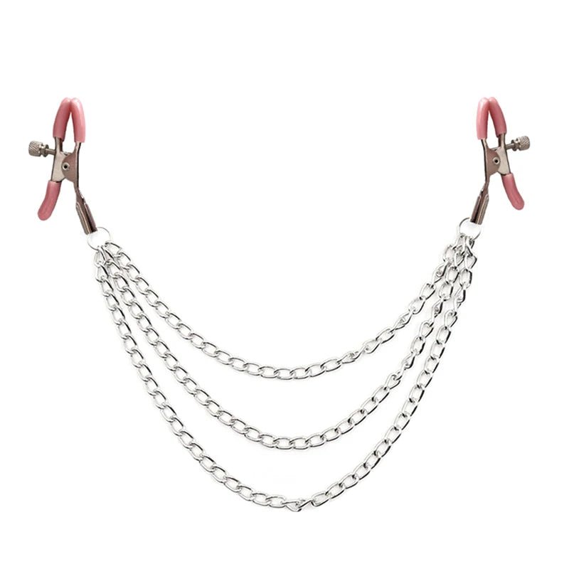 Metal Chain Nipple Clamps Clips BDSM Teasing Adult Toys