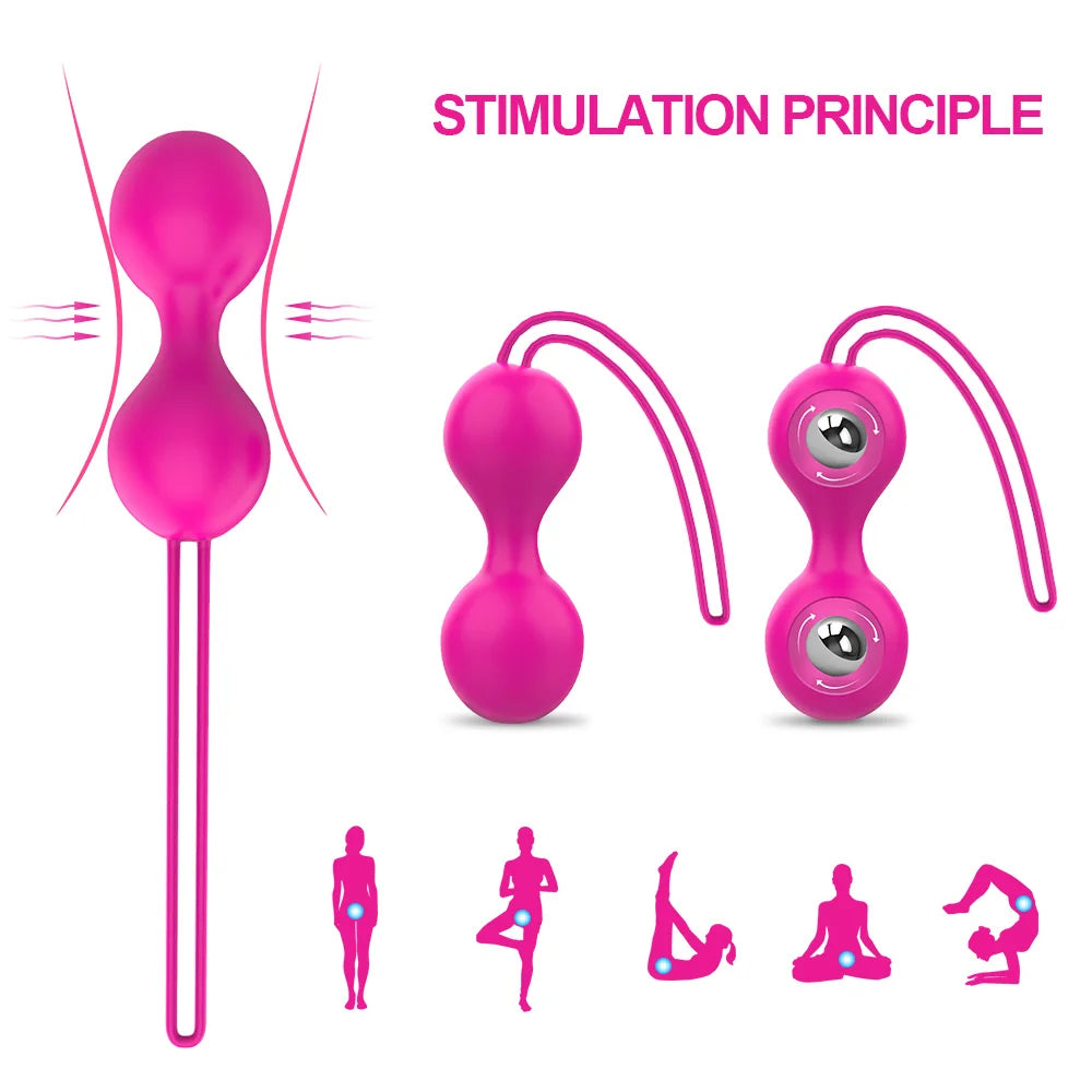 2 Pcs Silicone Kegel Ben Wa Ball Set for Pelvic Strengthening