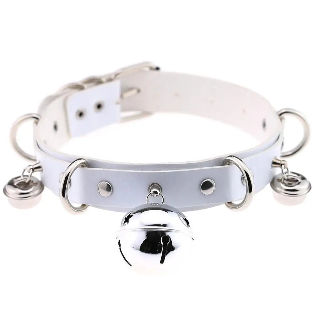 BDSM Bondage Restraints Neck Collar Punk Style With Bell