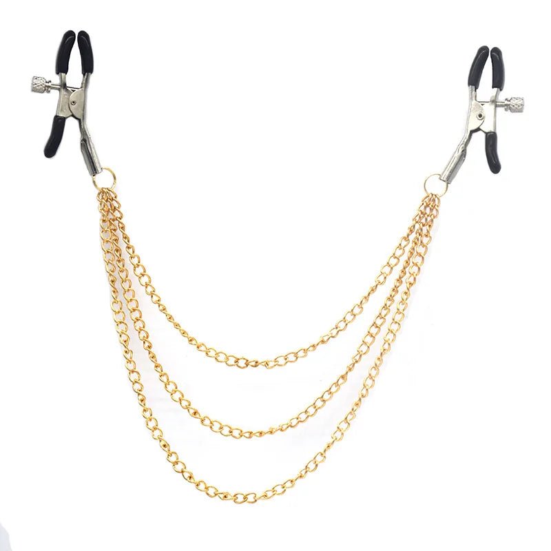 Metal Chain Nipple Clamps Clips BDSM Teasing Adult Toys