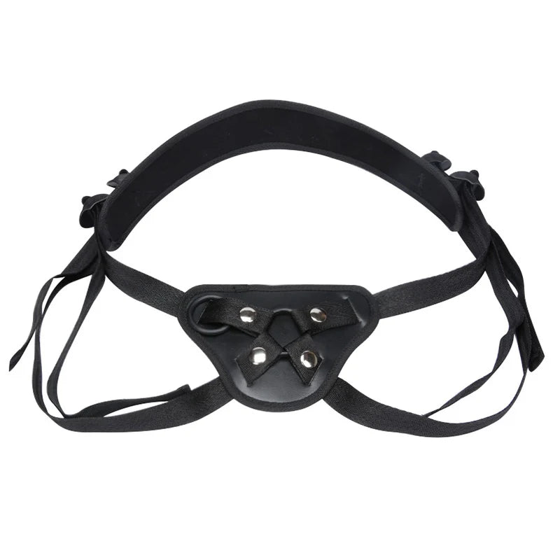Wearable Realistic Dildo PU Leather Flirting Belt Strap On