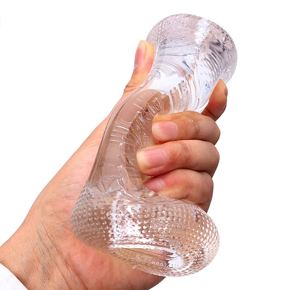 13cm Male Pleasure Device Transparent Jelly Realistic Toy