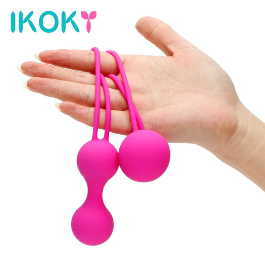 IKOKY 2Pcs/Set Silicone Kegel Ball Tightening Exercise Kit