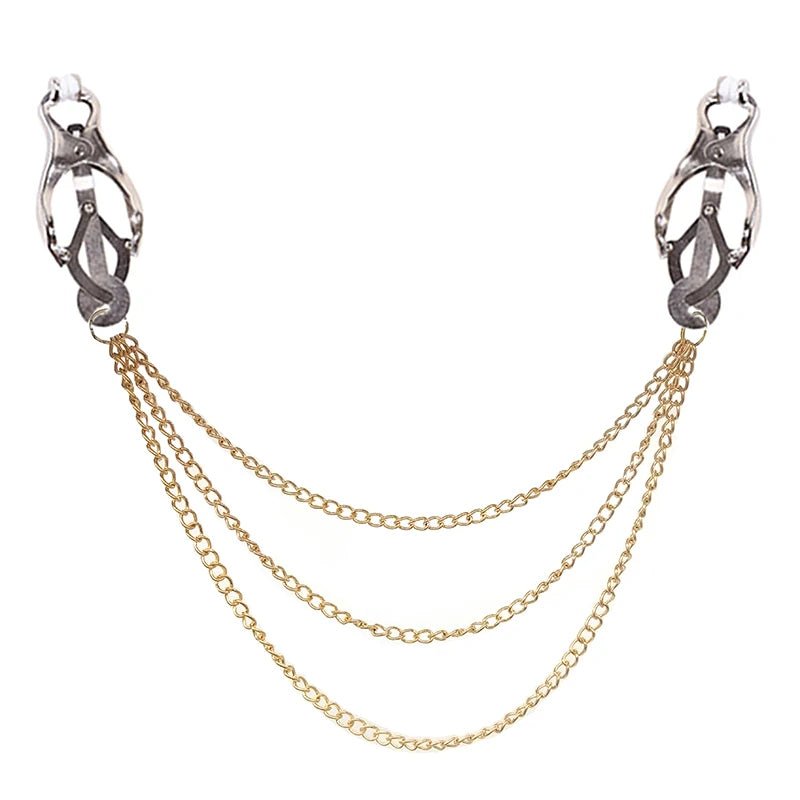 Metal Chain Nipple Clamps Clips BDSM Teasing Adult Toys