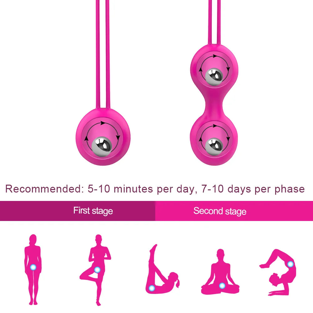 2 Pcs Silicone Kegel Ben Wa Ball Set for Pelvic Strengthening