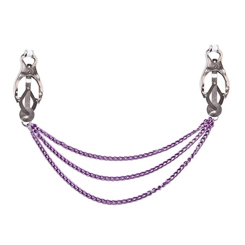 Metal Chain Nipple Clamps Clips BDSM Teasing Adult Toys