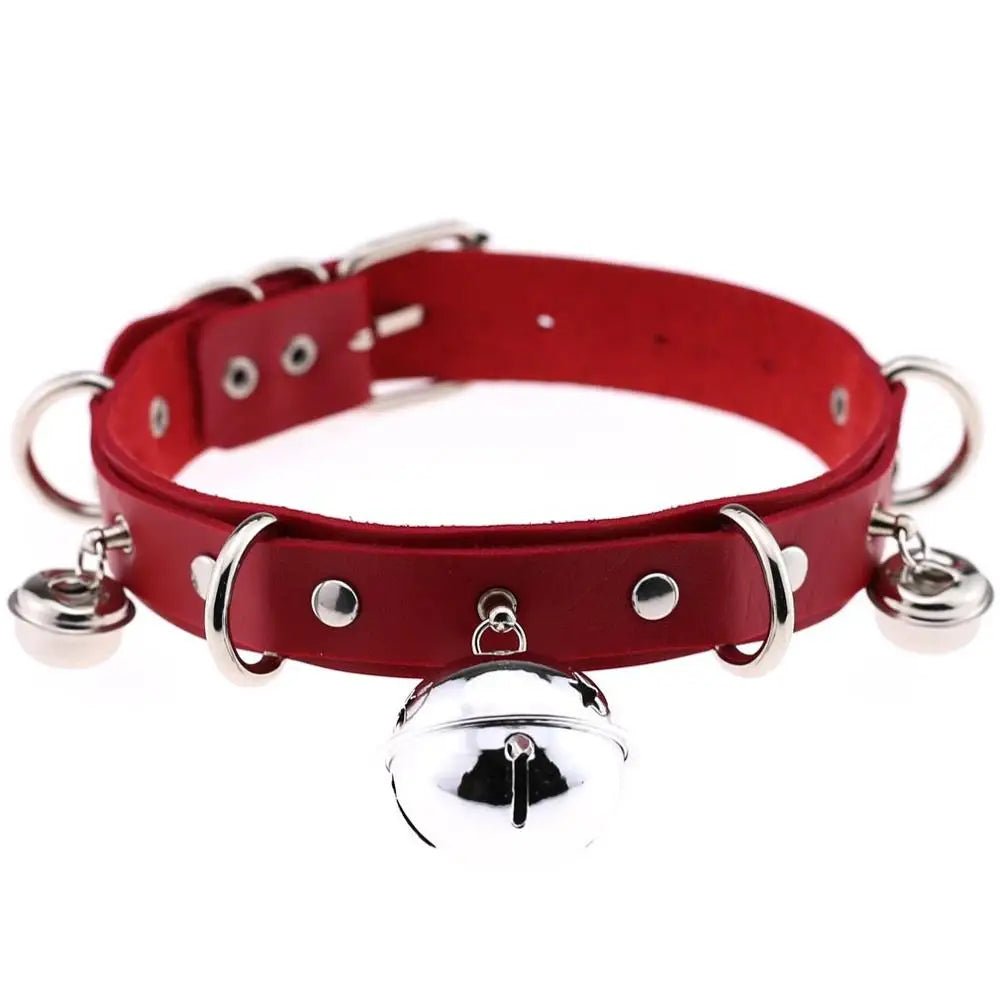 BDSM Bondage Restraints Neck Collar Punk Style With Bell