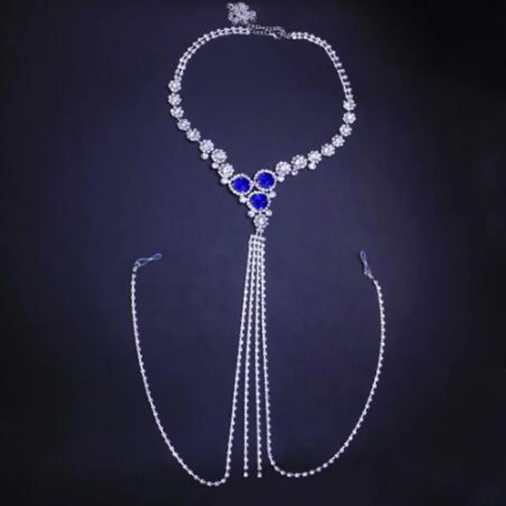 More Style Rhinestone Red Nipple Chain Non Pierced Body Jewelry