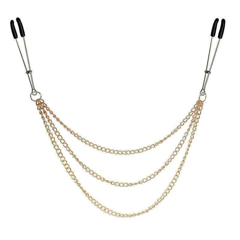 Metal Chain Nipple Clamps Clips BDSM Teasing Adult Toys