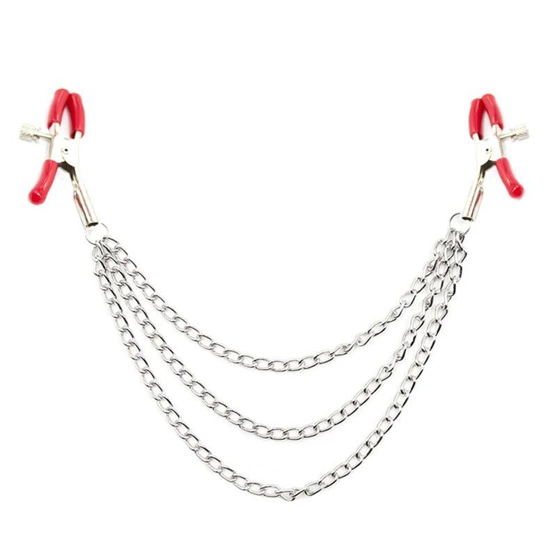 Metal Chain Nipple Clamps Clips BDSM Teasing Adult Toys