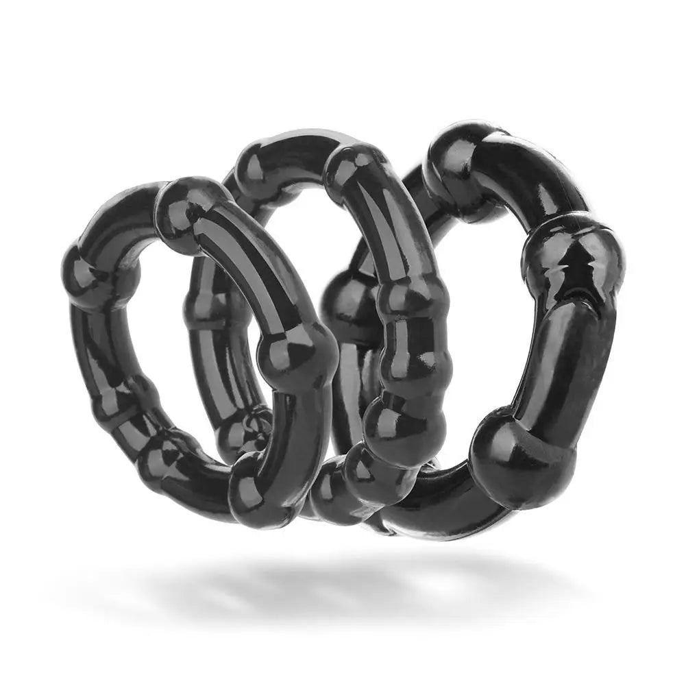3Pcs Silicone Rings For Delaying Ejaculation Fun Accessory