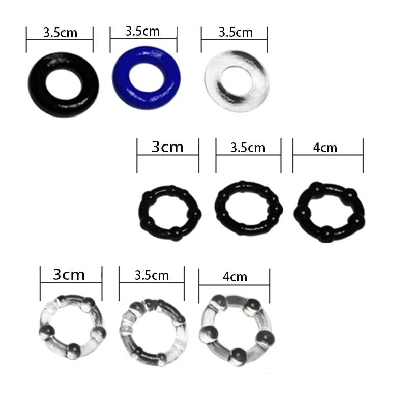 3Pcs Silicone Rings For Delaying Ejaculation Fun Accessory