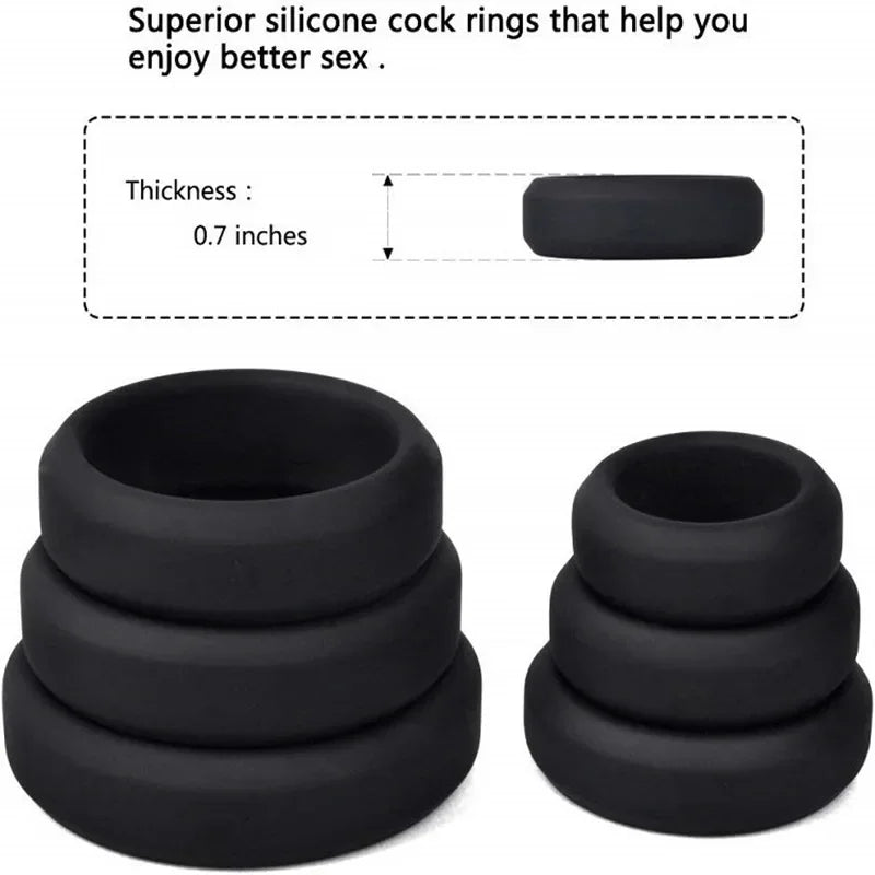 6 Size Silicone Ring Enhance Erection Delay Ejaculation