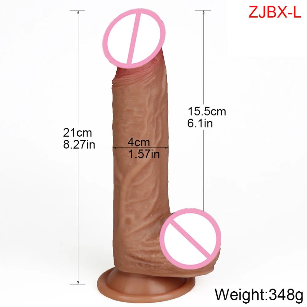 35CM Realistic Silicone Toy Black Large Pleasure Tool