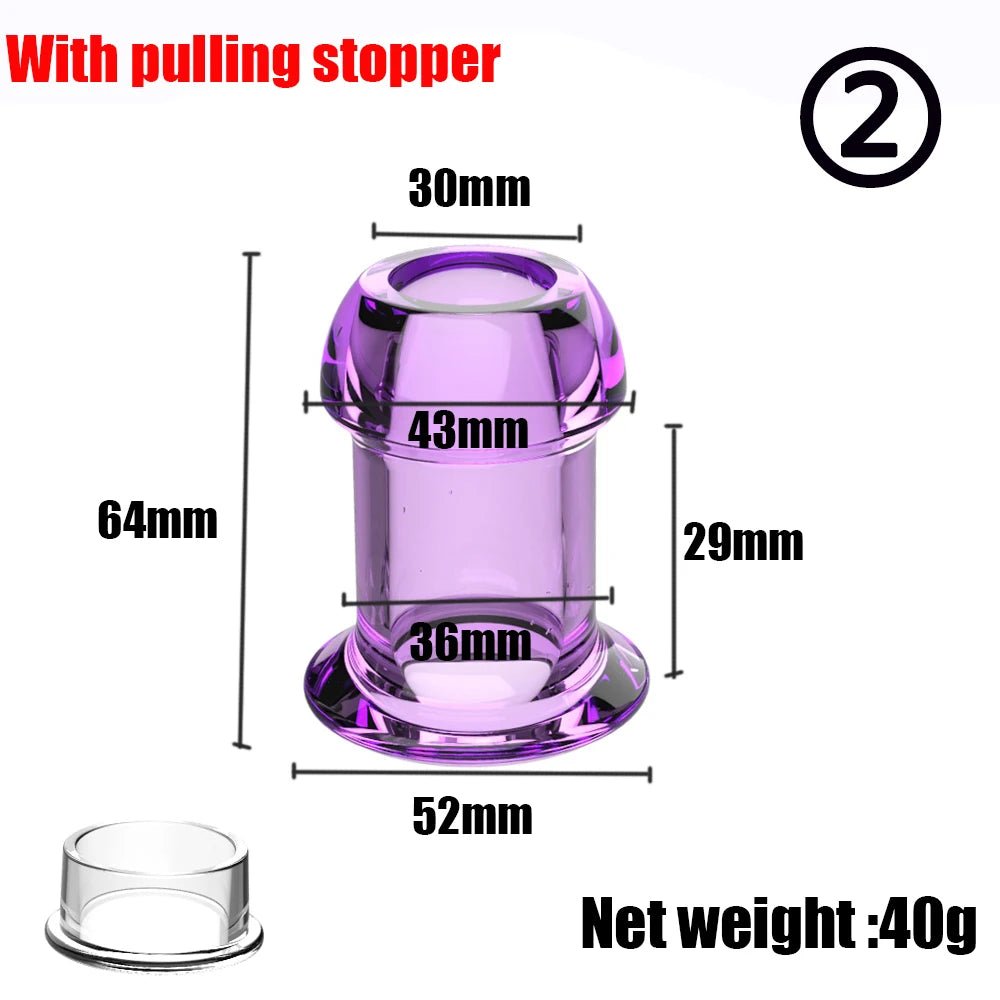 Hollow Plug Silicone Butt Plugs with Stopper for Prostate Massage