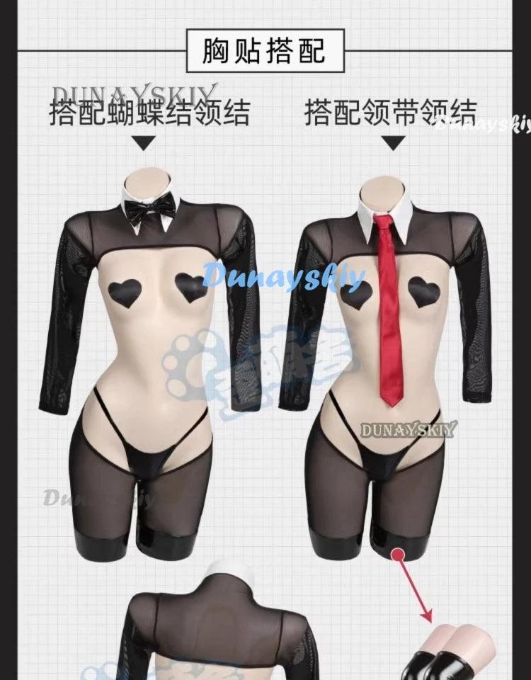 Costume de cosplay de lapin inversé en cuir au design original