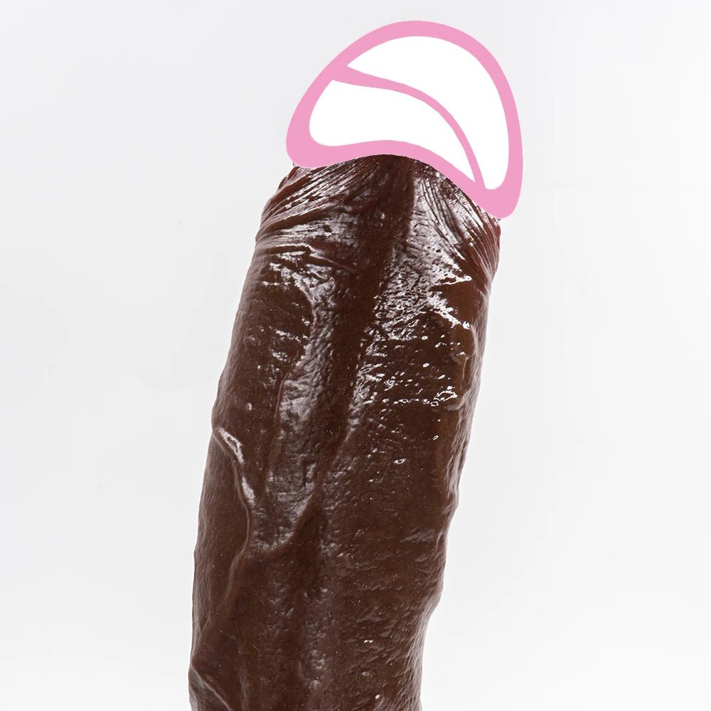 Realistic Long Black Plug with Suction Cup for Ultimate Pleasure
