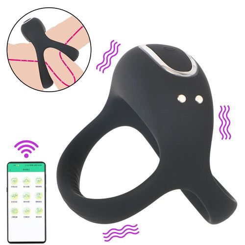 Bluetooth Ring Vibrators For Men With APP Control