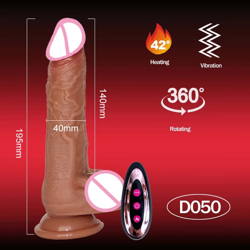 Erotic Telescopic Vibrator With Heated Thruster for Pleasure