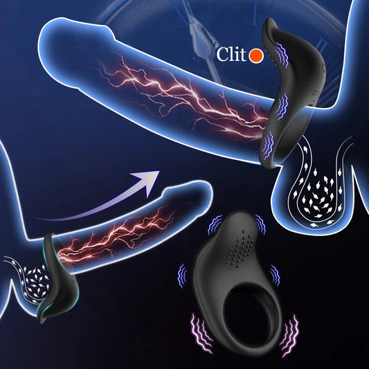 APP Control Vibrating Ring for Couples Stimulation Device