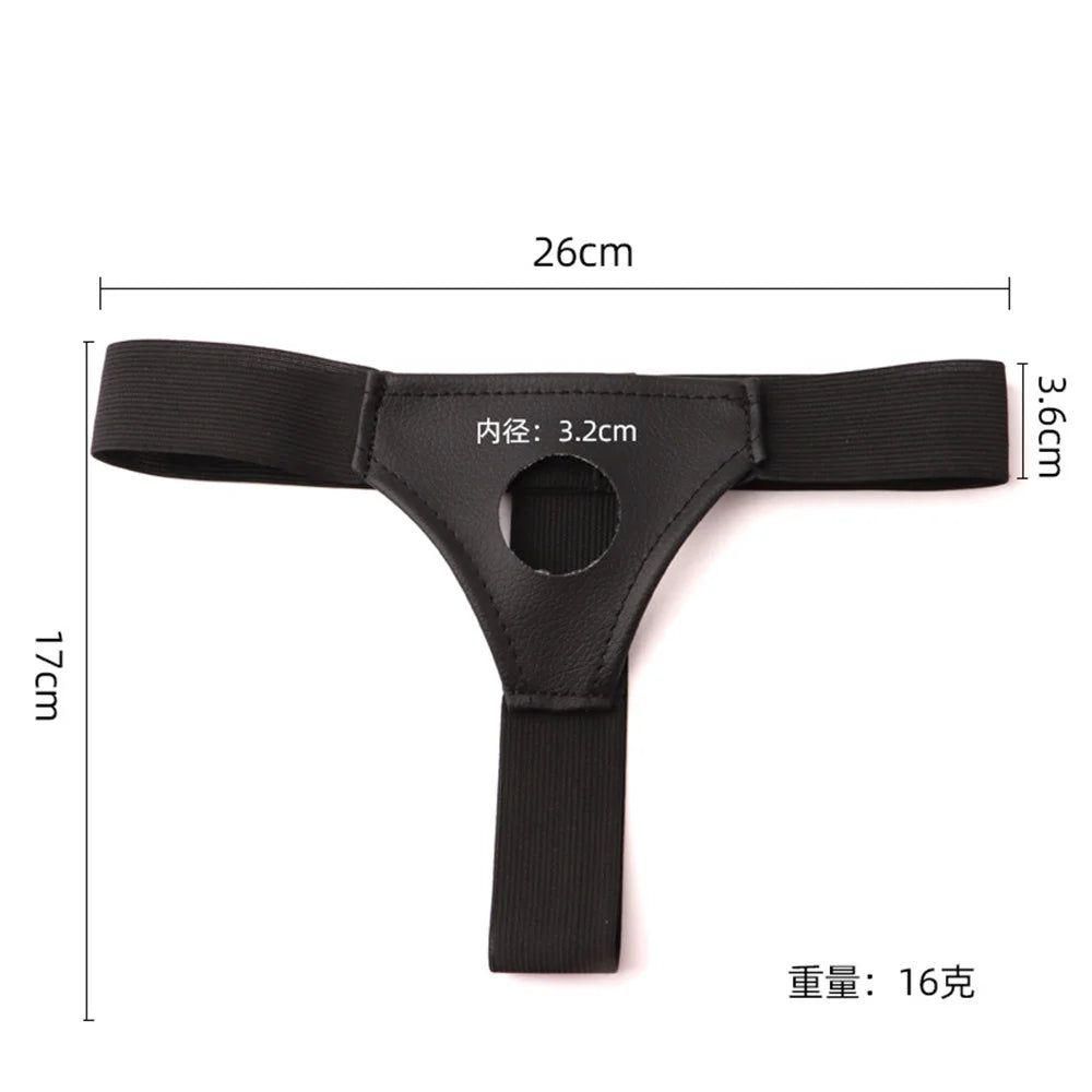 Men Strap On Panties Wearable Hollow Lengthen Sleeve Strap On