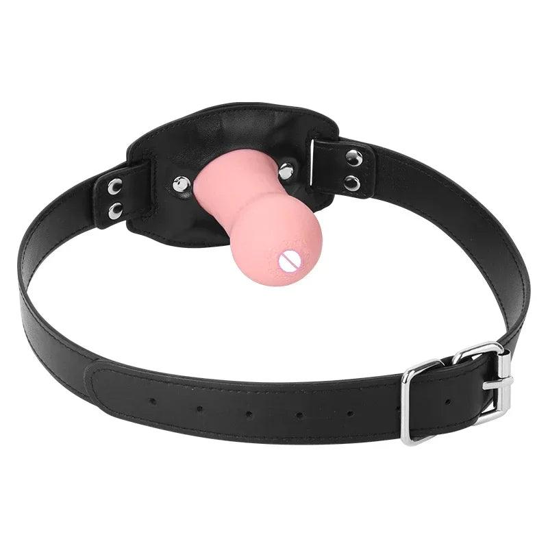 Silicone Mouth Gag Realistic Fanny Nipple Mo Toy Personal Pleasure