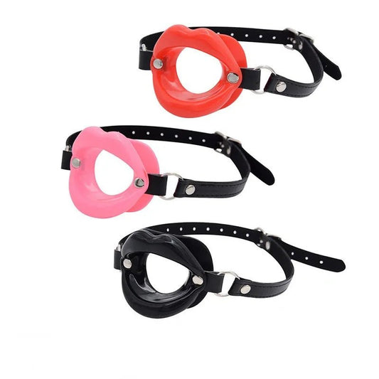 Silicone Bondage Gear Open Mouth Gag Set for Pleasure
