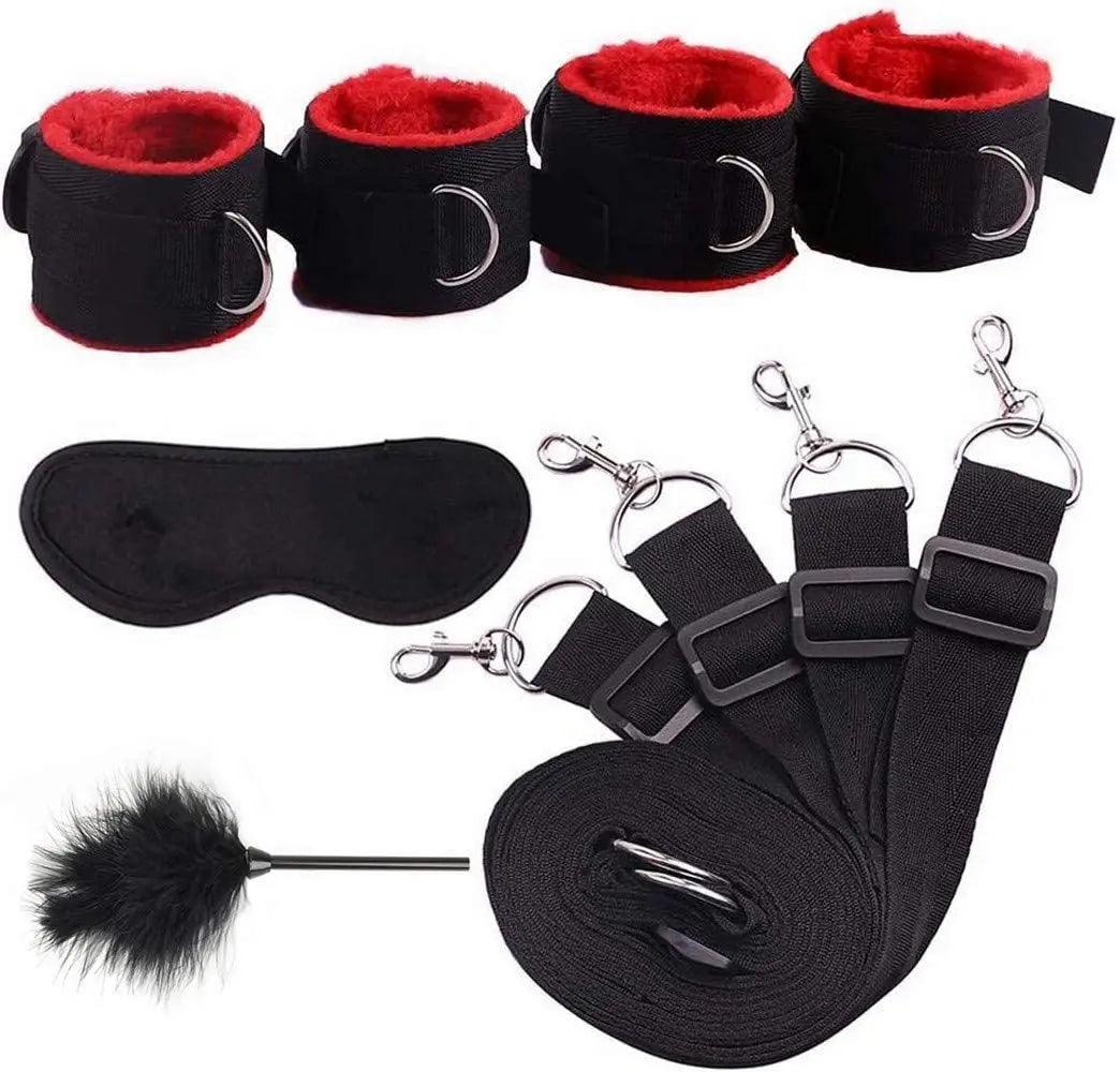 BDSM Restraint Adult Sex Toys Leather Plush 5 Piece Sets