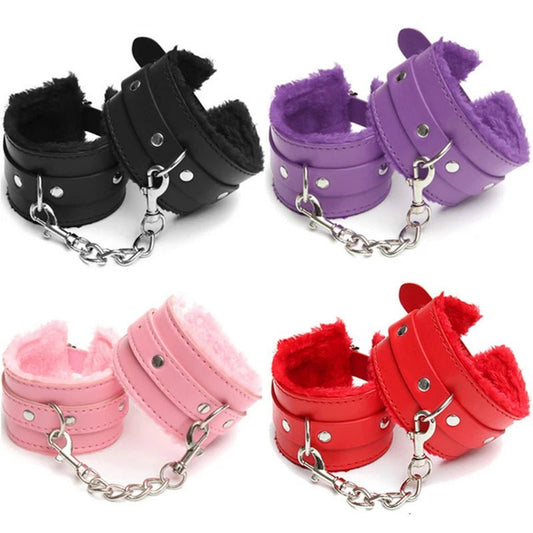 SM Handcuffs Ankle Cuff Plush Bondage Restraints 18+