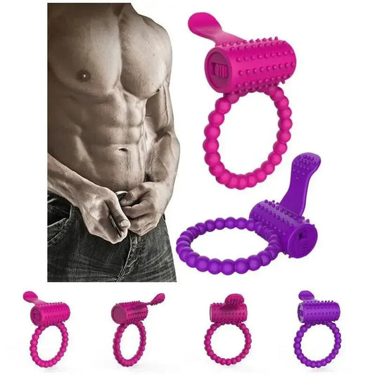 Men Vibrator Ring Delay Ejaculation Extender Toy for Him