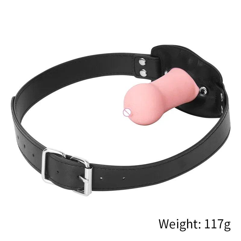 Silicone Mouth Gag Realistic Fanny Nipple Mo Toy Personal Pleasure