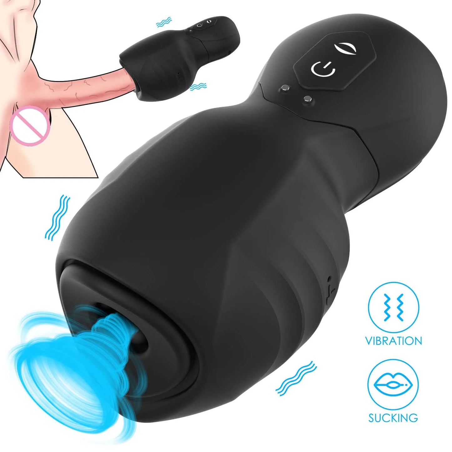 Dingfoo Automatic Sucking Male Machine Vibrator Toy for Pleasure