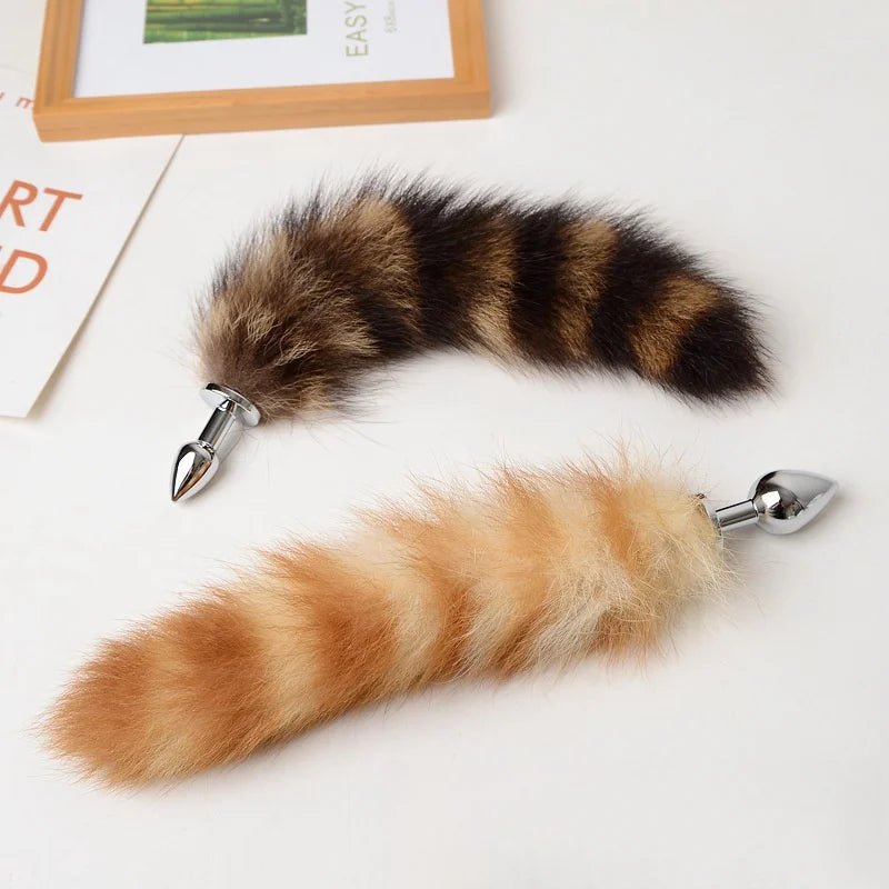 25cm Mini Elegant Metal Plug with Charming Small Tail Toy
