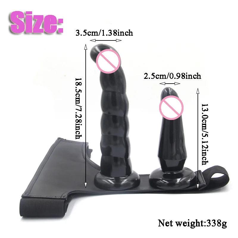 Wearable Lesbian Pants Double Strap on Joy for Couples