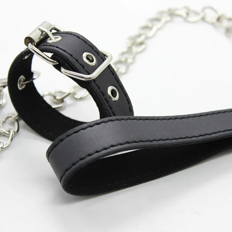 Leather Penis Ring Fetish Bondage Scrotal Cuff BDSM Training