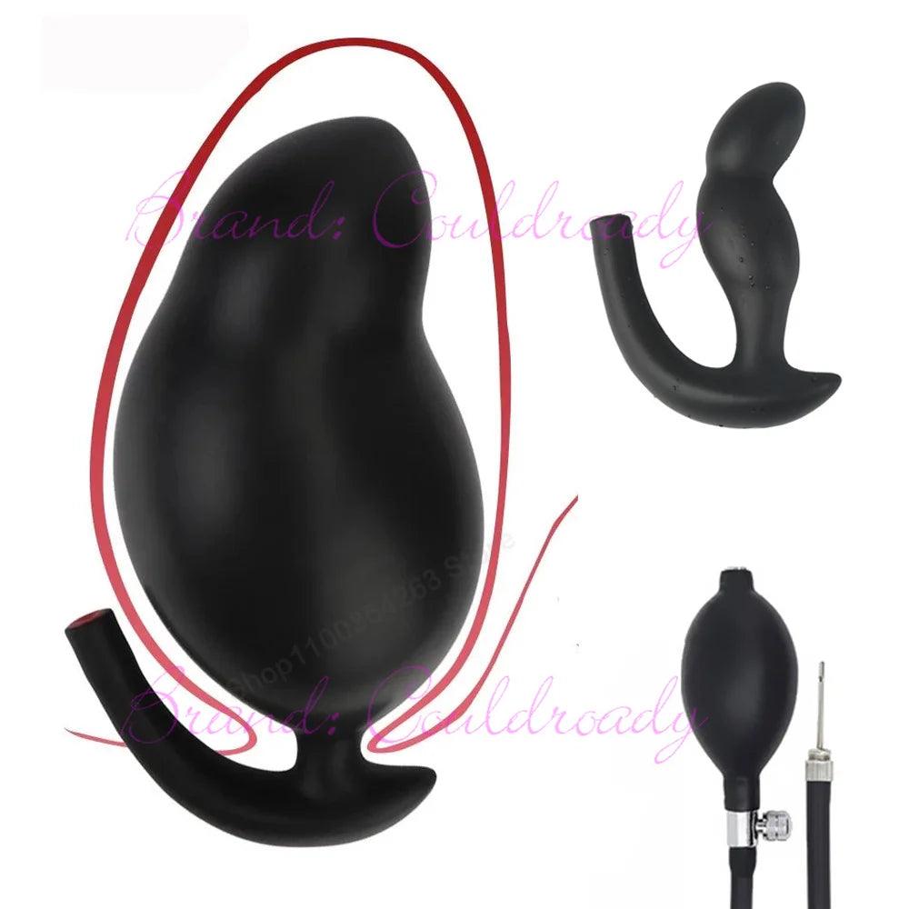 Go Out Silikone oppustet Super Big Anal Plug Dildo