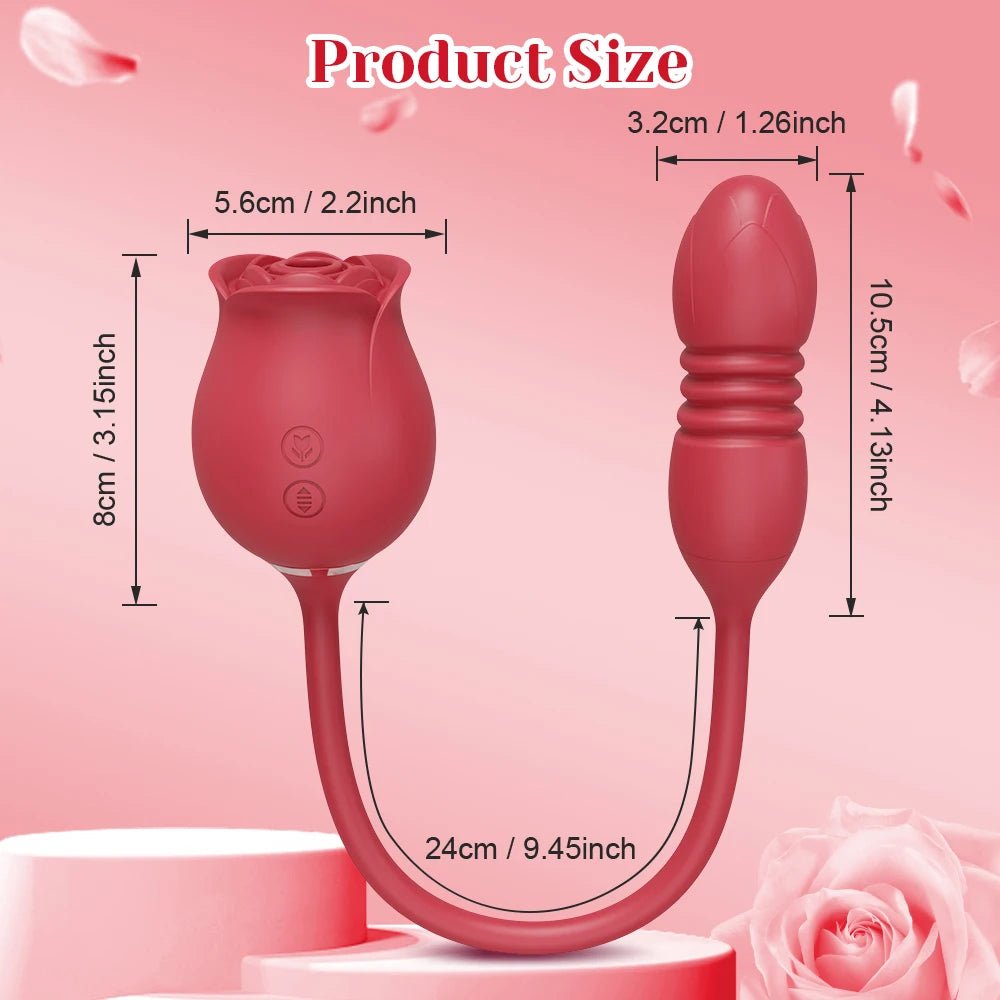 Rose Sucking Thrusting Vibrator for Ultimate Pleasure Device